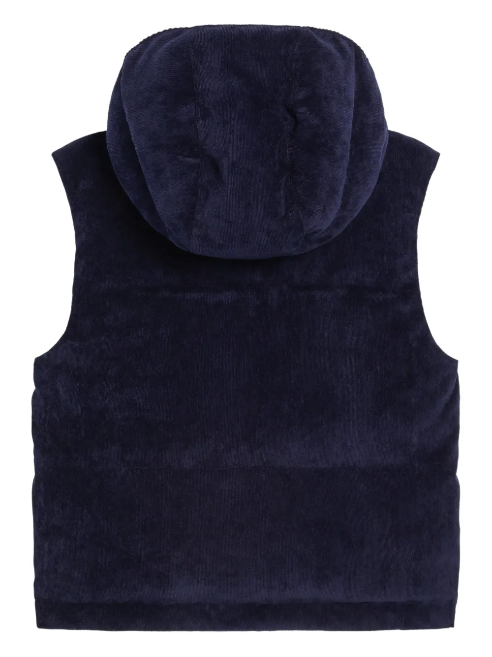 Dolce & Gabbana Kids Ribfluwelen gilet met capuchon Blauw