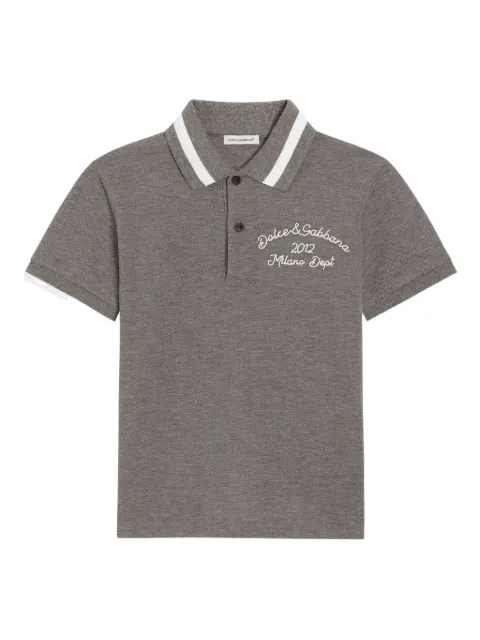 Dolce & Gabbana Kids logo-embroidered polo shirt