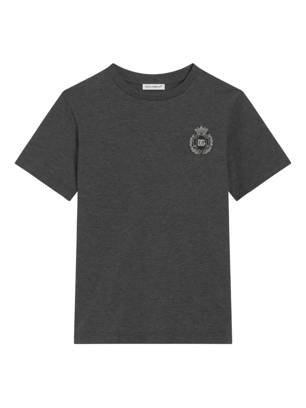 Dolce & Gabbana Kids T-shirt met geborduurd logo Grijs