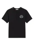 Dolce & Gabbana Kids embroidered-crest T-shirt - Blue