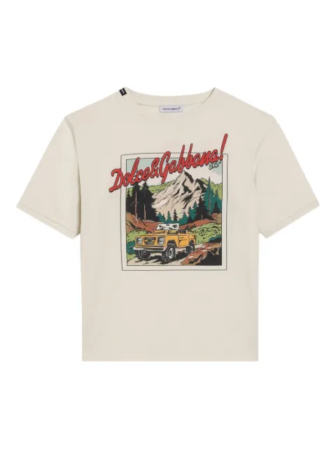Dolce & Gabbana Kids landscape-print T-shirt