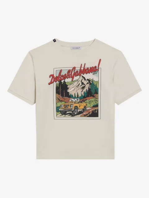 Dolce & Gabbana Kids landscape-print T-shirt