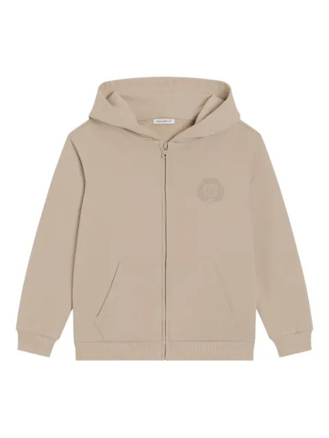 Dolce & Gabbana Kids logo-embroidered zip-up hoodie