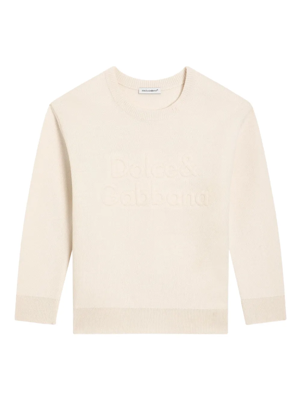 Dolce & Gabbana Kids Trui met logo-reliëf Beige