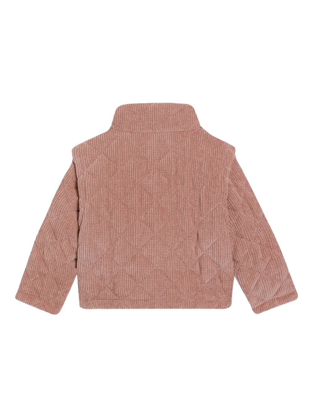 Dolce & Gabbana Quilted Corduroy Coat In Pink