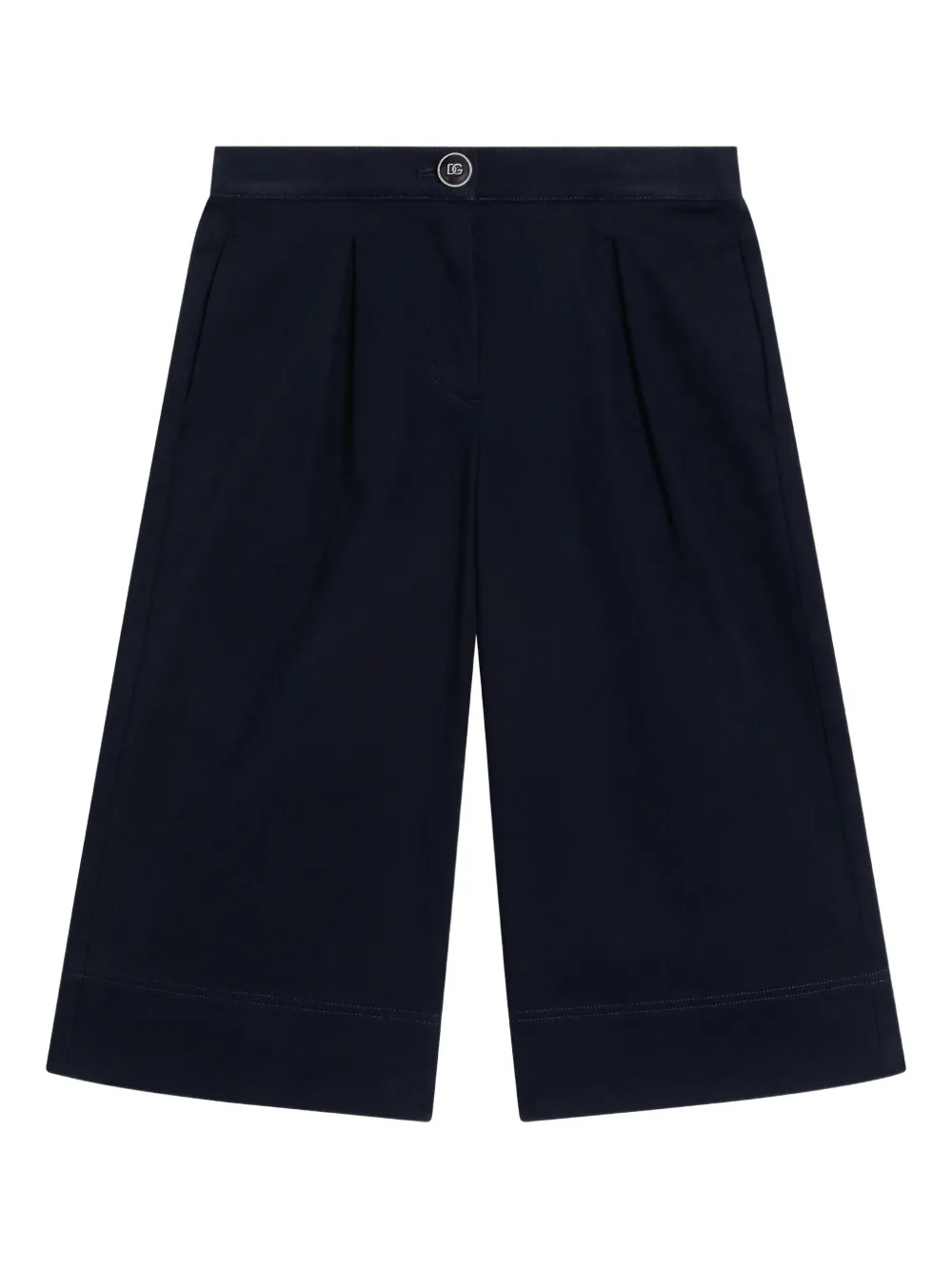 Dolce & Gabbana Kids Plooibroek met wijde pijpen Blauw