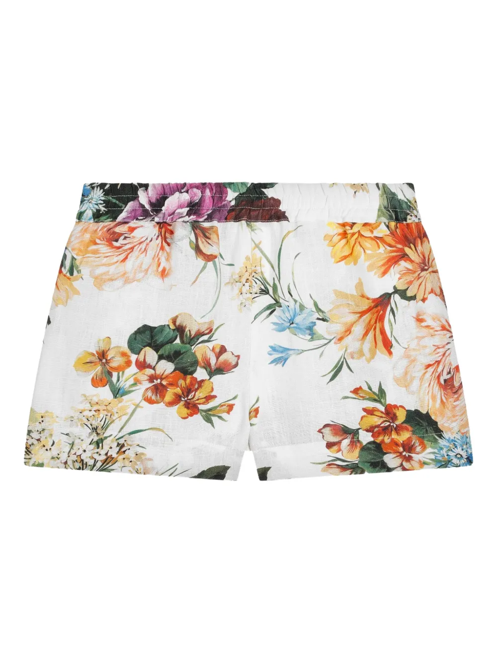 Dolce & Gabbana Floral-print Linen Shorts