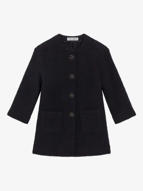 Dolce & Gabbana Kids abrigo de bouclé