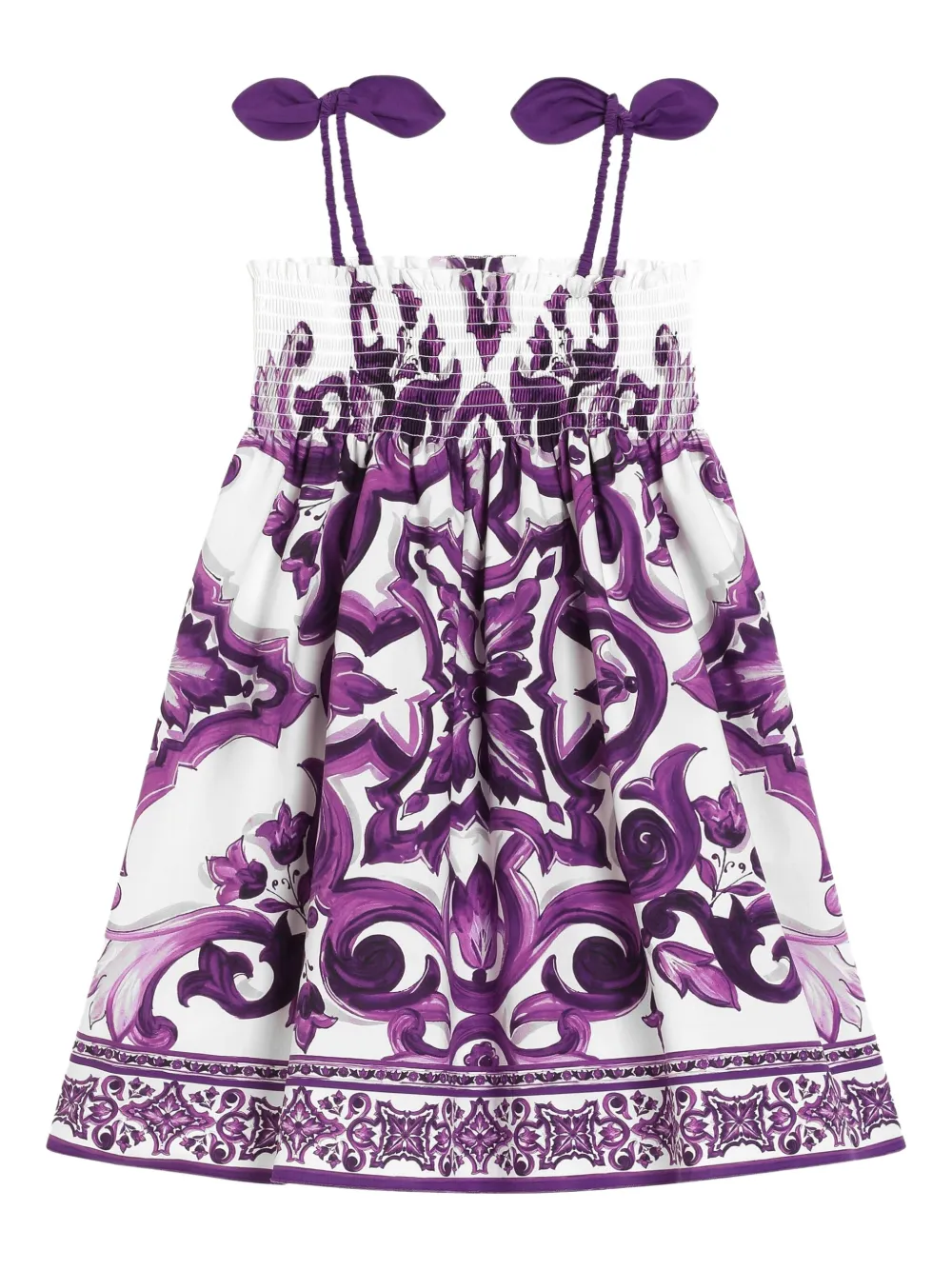 Dolce & Gabbana Kids Mouwloze mini-jurk Wit