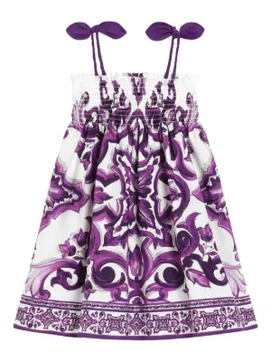 ドルチェ&ガッバーナ　2022s キッズドレス Poplin dress with butterfly print in Print for Girls