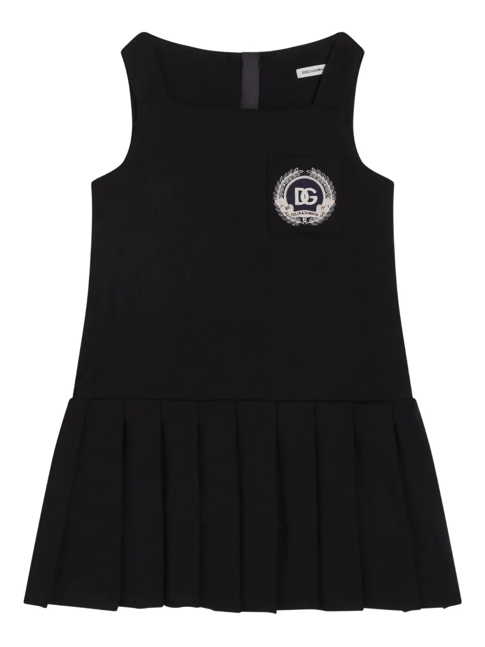 Dolce & Gabbana Kids' Pleated Dress In Black