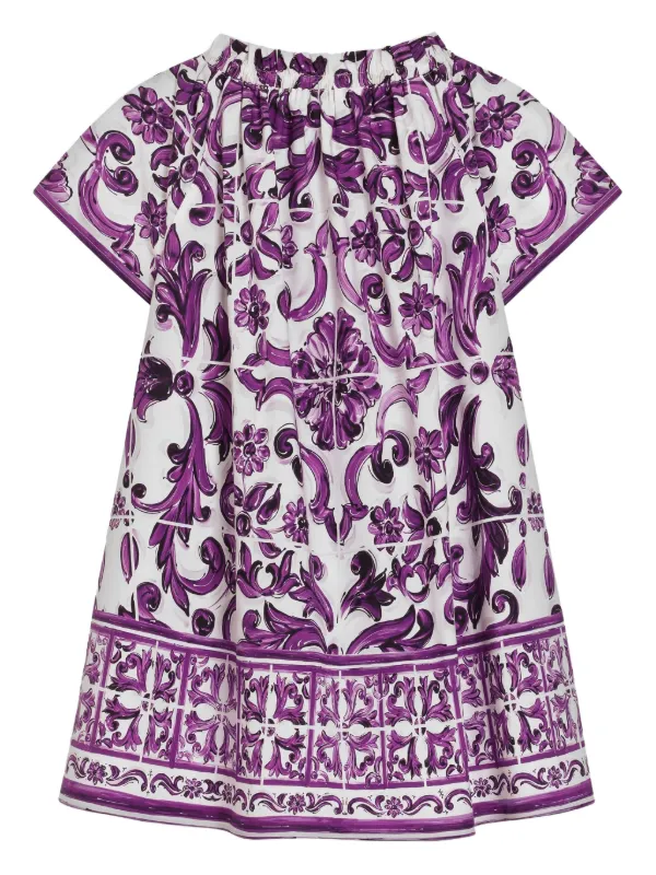 Dolce & Gabbana Kids グラフィック ワンピース | ホワイト | FARFETCH JP