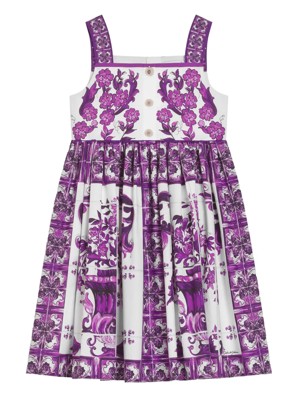 Dolce & Gabbana Kids Kleid mit grafischem Print | Weiß | Image 1