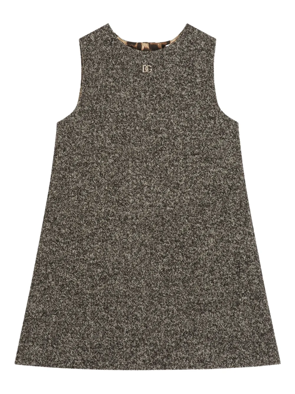 Dolce & Gabbana Kids tweed sleeveless dress | Brown | Image 1