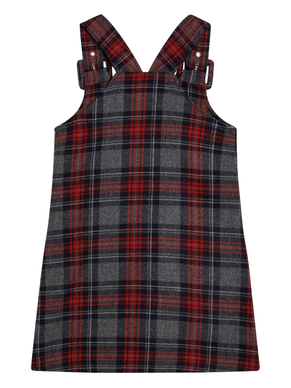 Dolce & Gabbana Kids' Tartan-check Overall Dress In Red