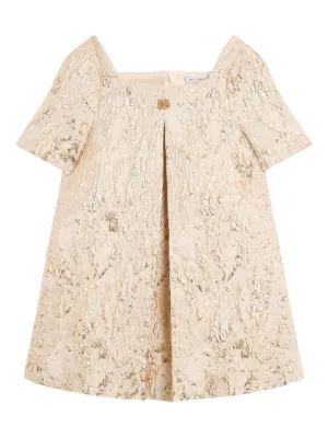 Dolce & Gabbana Kids マジョリカ シルクワンピース | イエロー