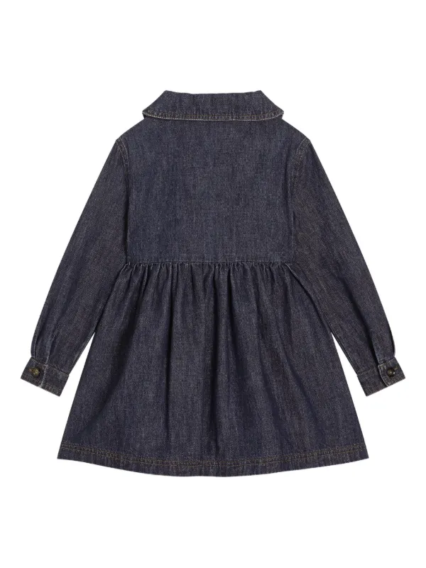 キッズ　ワンピース　DOLCE & GABBANA Dolce & Gabbana Kids フローラル デニムワンピース | ブルー