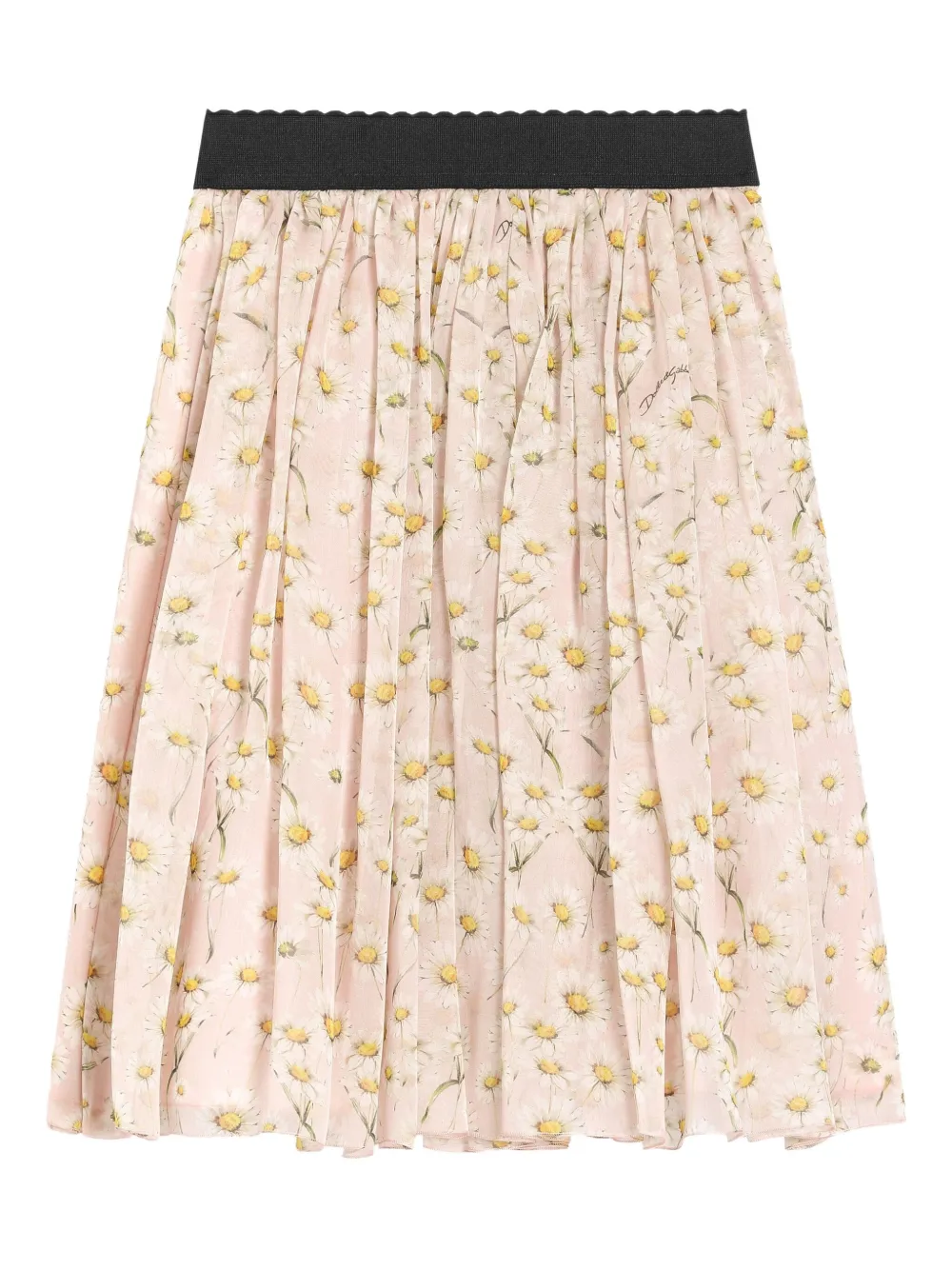 Dolce & Gabbana Kids Plooirok met madeliefjesprint Roze