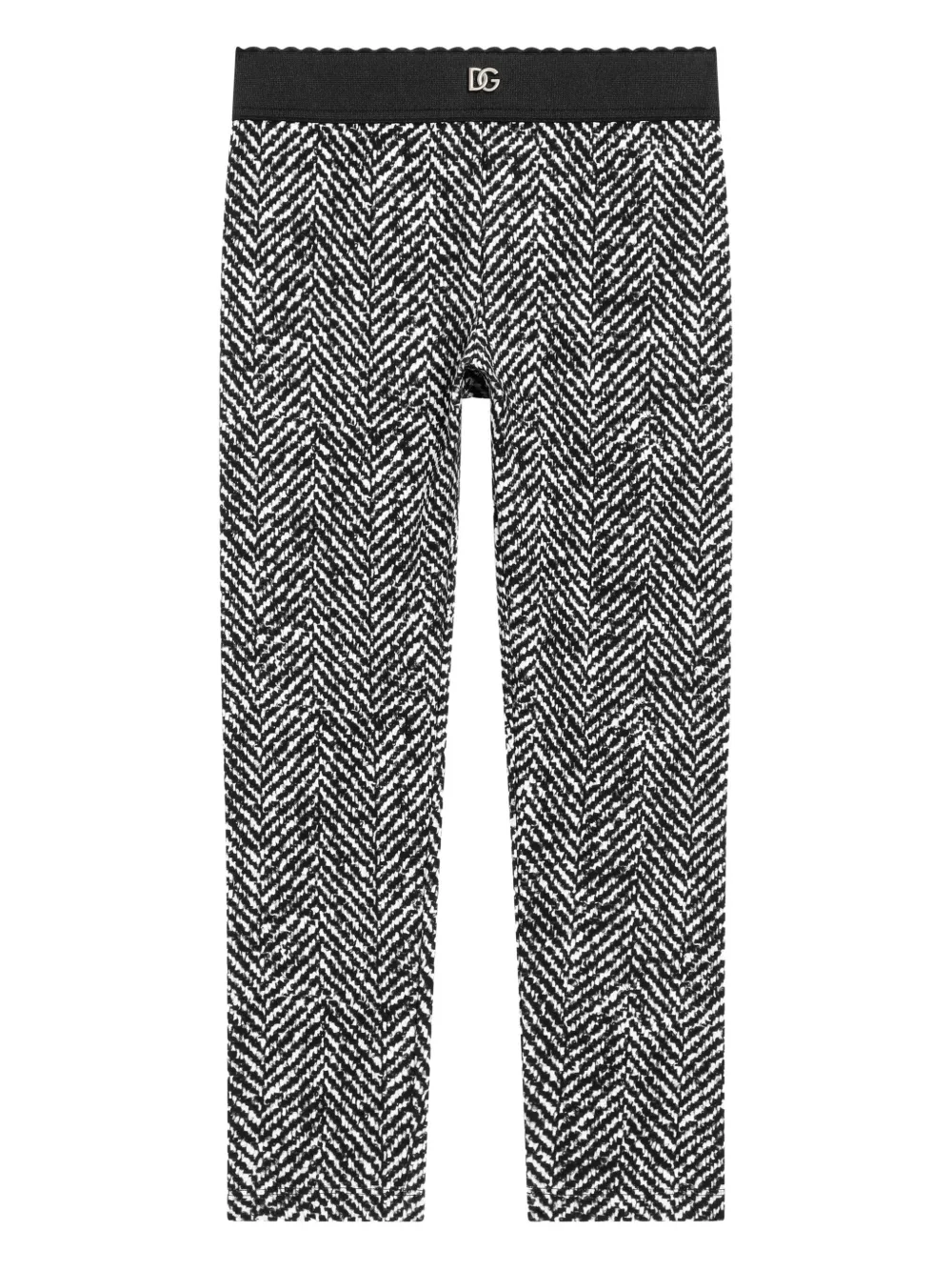 Dolce & Gabbana Kids' Chevron-pattern Leggings In Multi