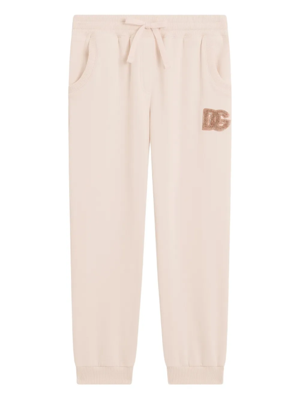 Dolce & Gabbana Kids Trainingsbroek verfraaid met logo Roze