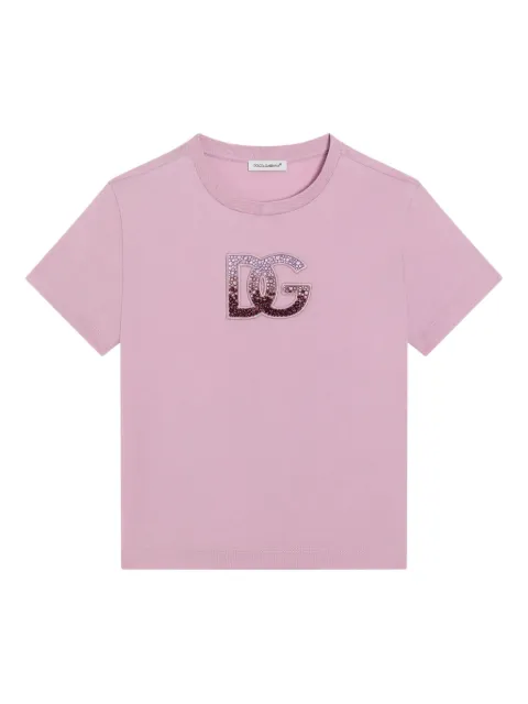 Dolce & Gabbana Kids rhinestone-embellished logo T-shirt