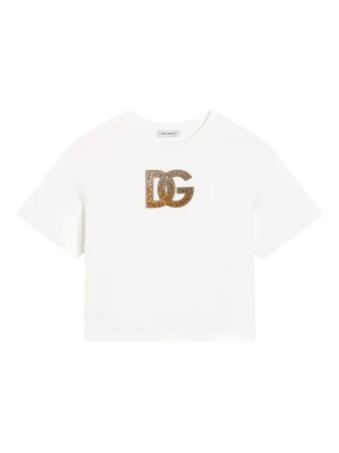 Dolce & Gabbana Kids playera de algodón