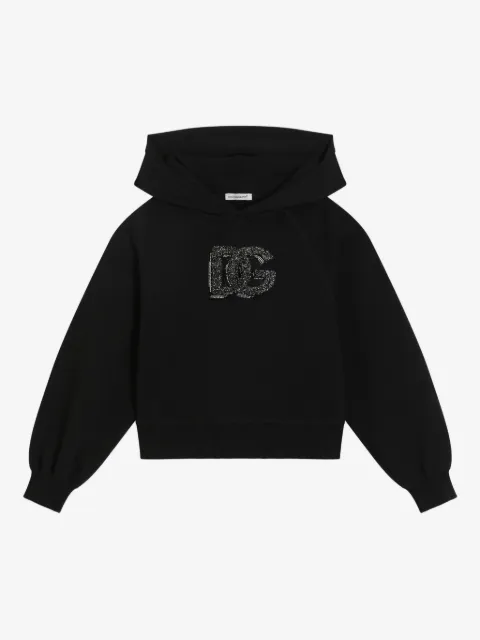 Dolce & Gabbana Kids Kapuzenjacke mit Kristallen