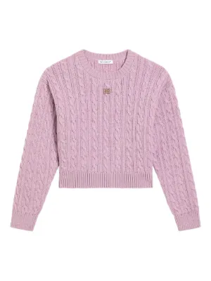 Dolce & Gabbana Kids ロゴプレート セーター | ピンク | FARFETCH JP