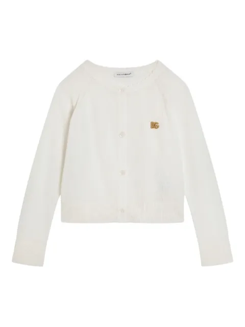 Dolce & Gabbana Kids cárdigan con logo bordado