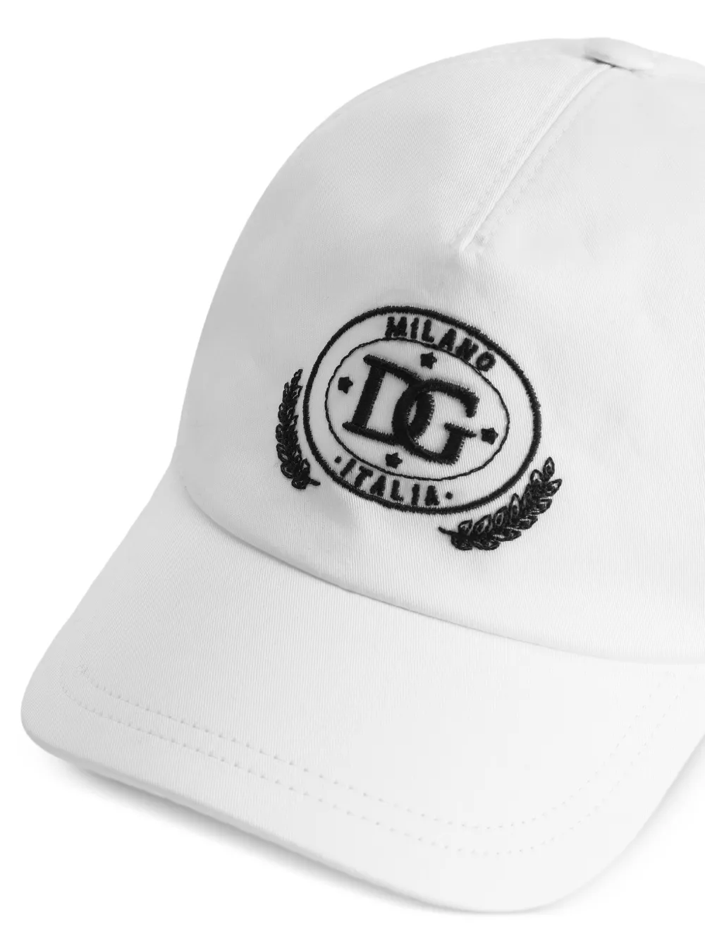 Dolce & Gabbana Kids Honkbalpet met geborduurd DG-logo Wit