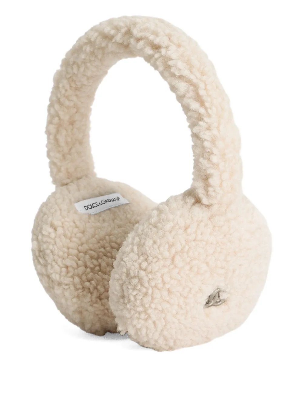 Dolce & Gabbana Kids Oorwarmers met logoplakkaat Beige