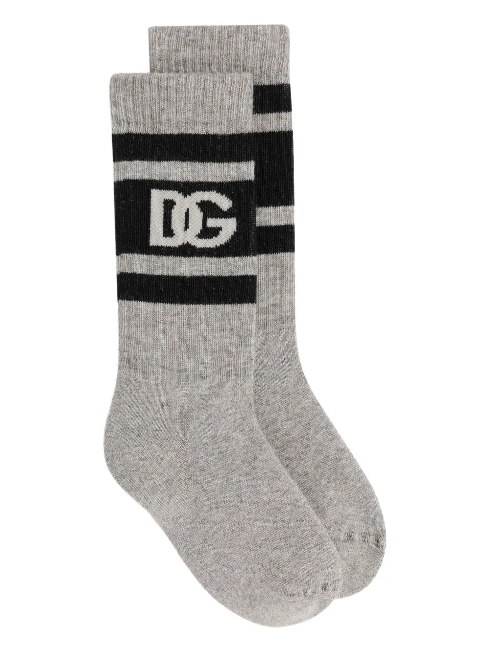 Dolce & Gabbana Kids logo-print socks - Grigio