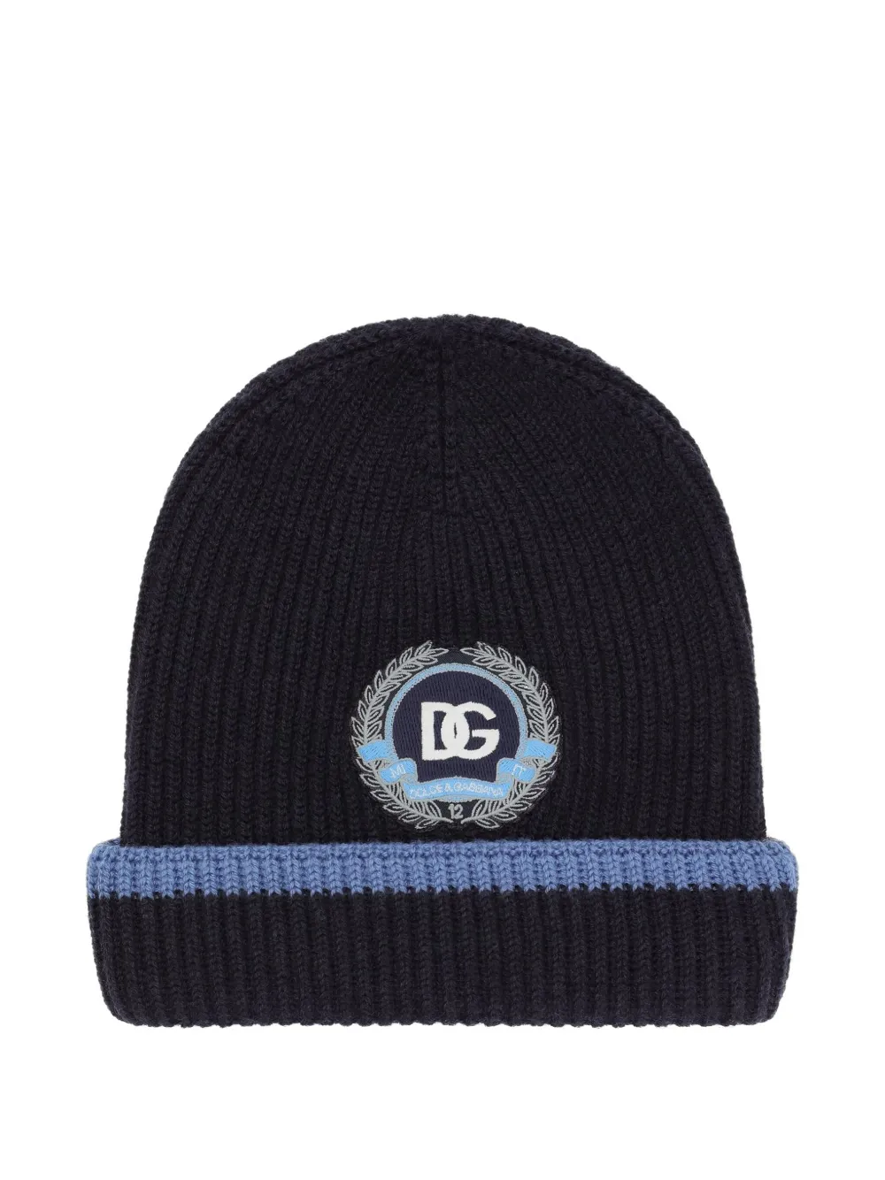 Dolce & Gabbana Kids' Ribbed Beanie In Black
