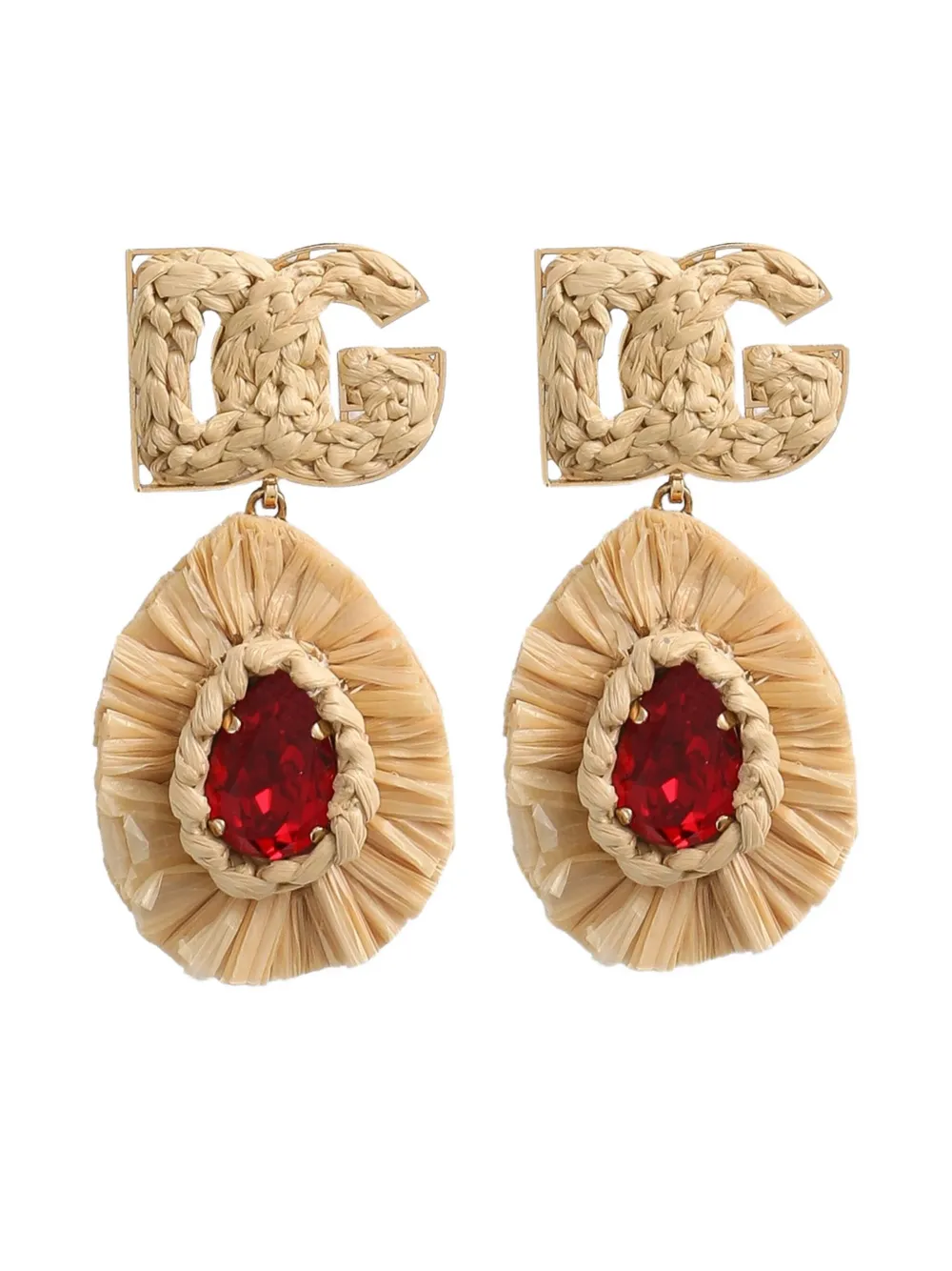 Dolce & Gabbana aretes con placa del logo | neutro | Image 1