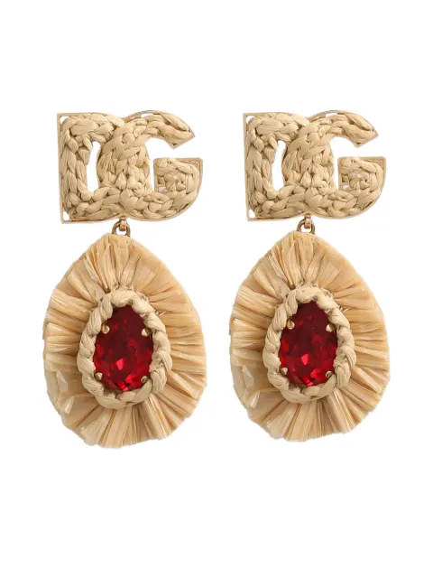 Dolce & Gabbana logo-plaque earrings 