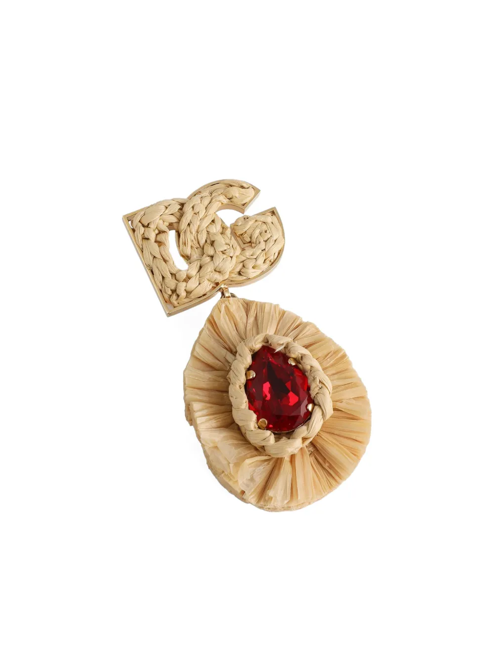  Dolce & Gabbana Logo Clip Earrings - Neutrals 