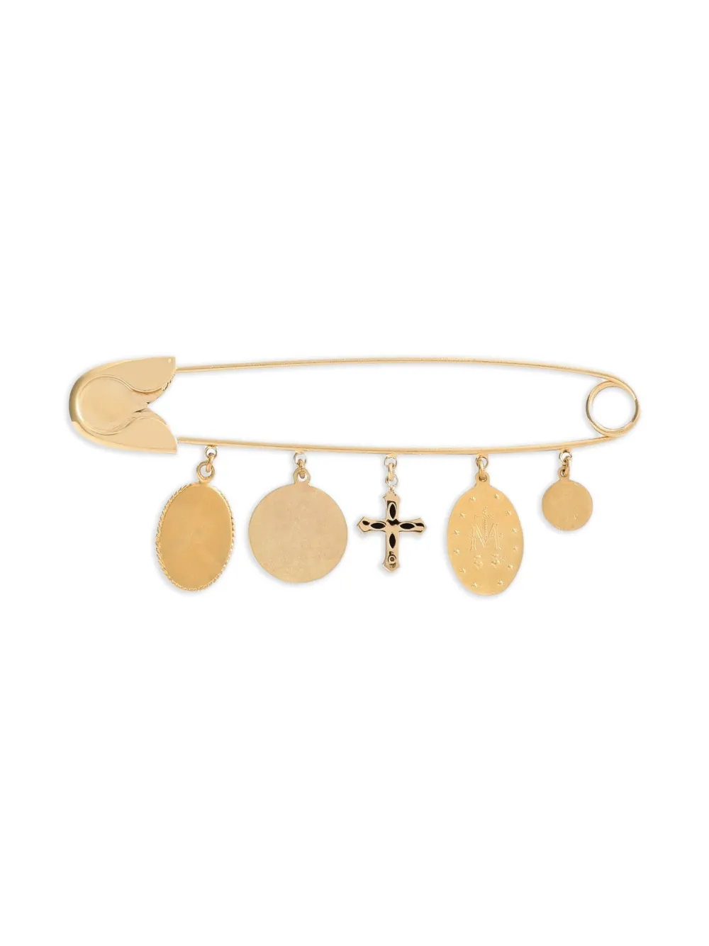 Dolce & Gabbana Safety-pin Brooch In Gold