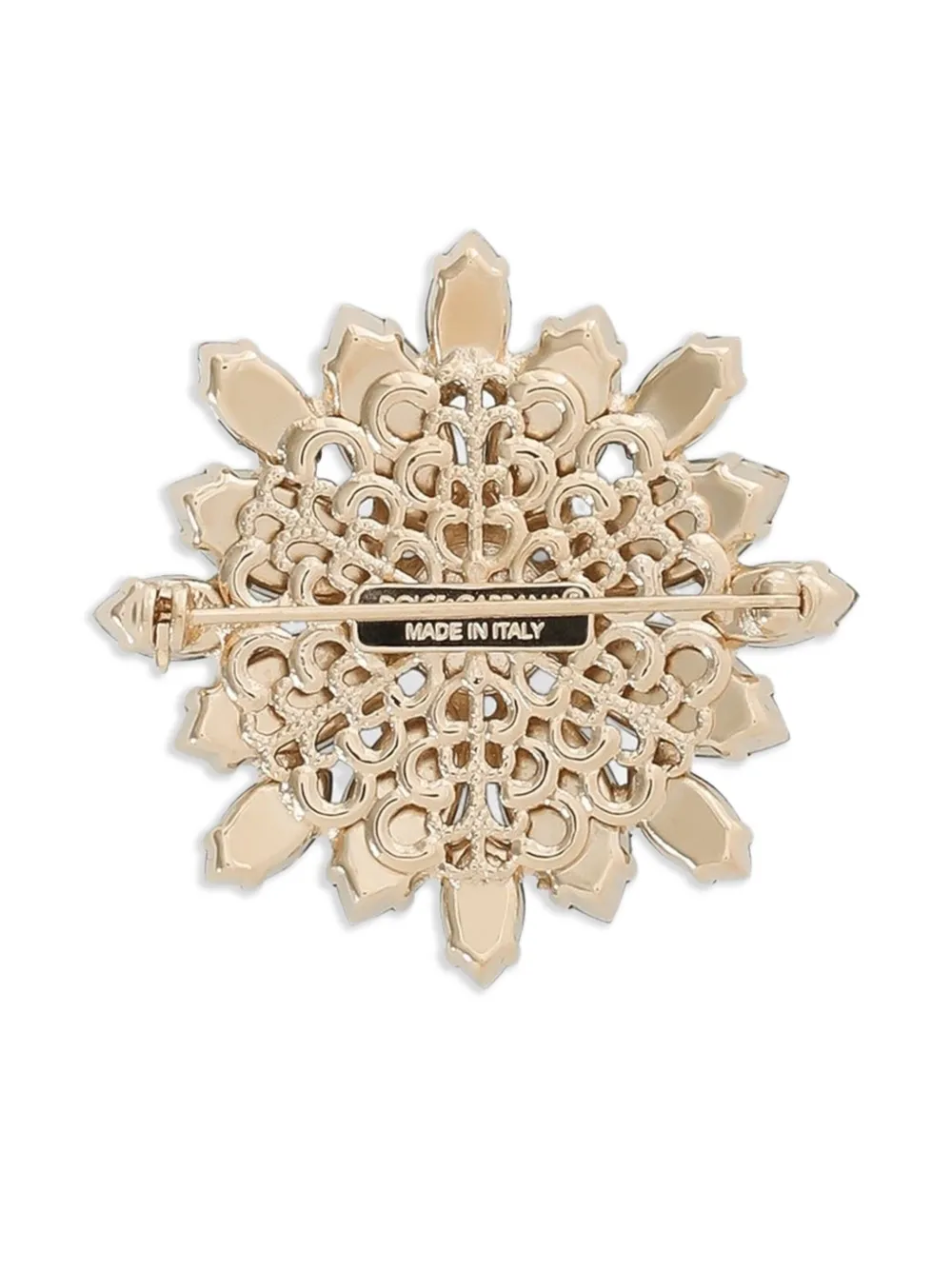 Dolce & Gabbana Brooch With Rhinestones In Green