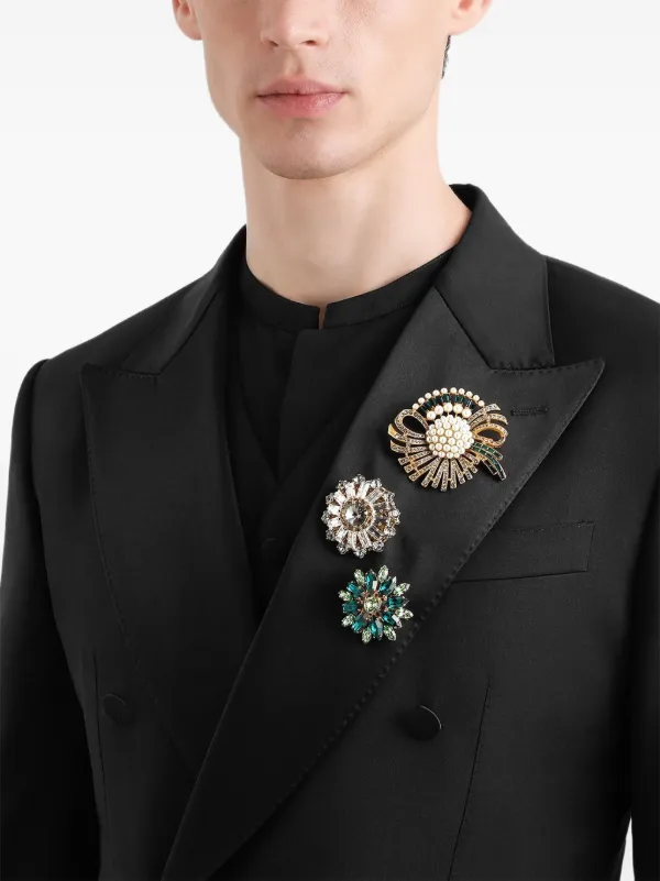 Dolce & Gabbana フローラル ブローチ | グリーン | FARFETCH JP