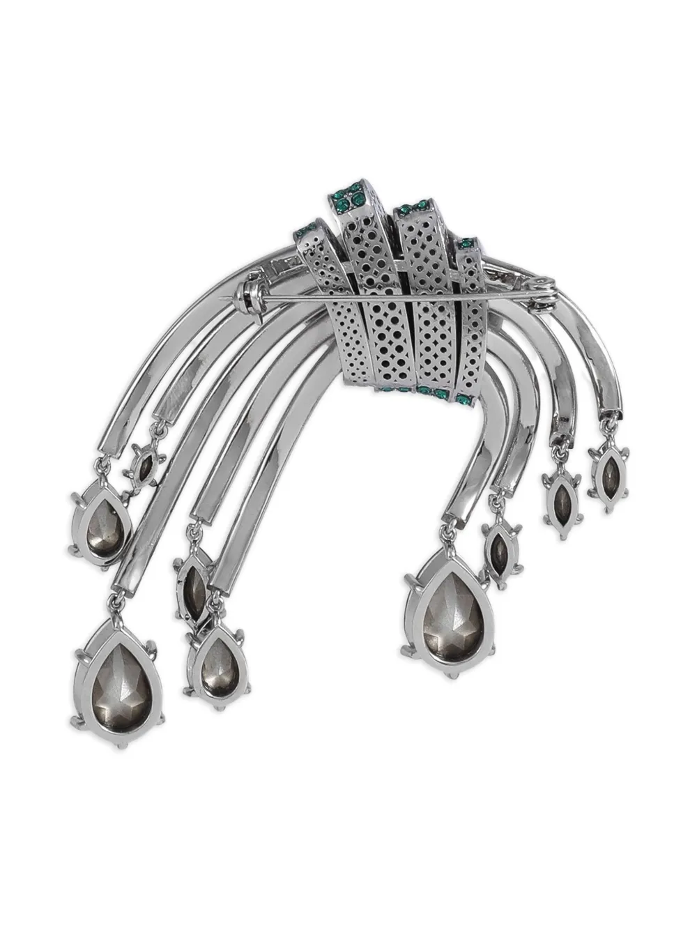 Dolce & Gabbana Crystal-embellished Brooch In Metallic