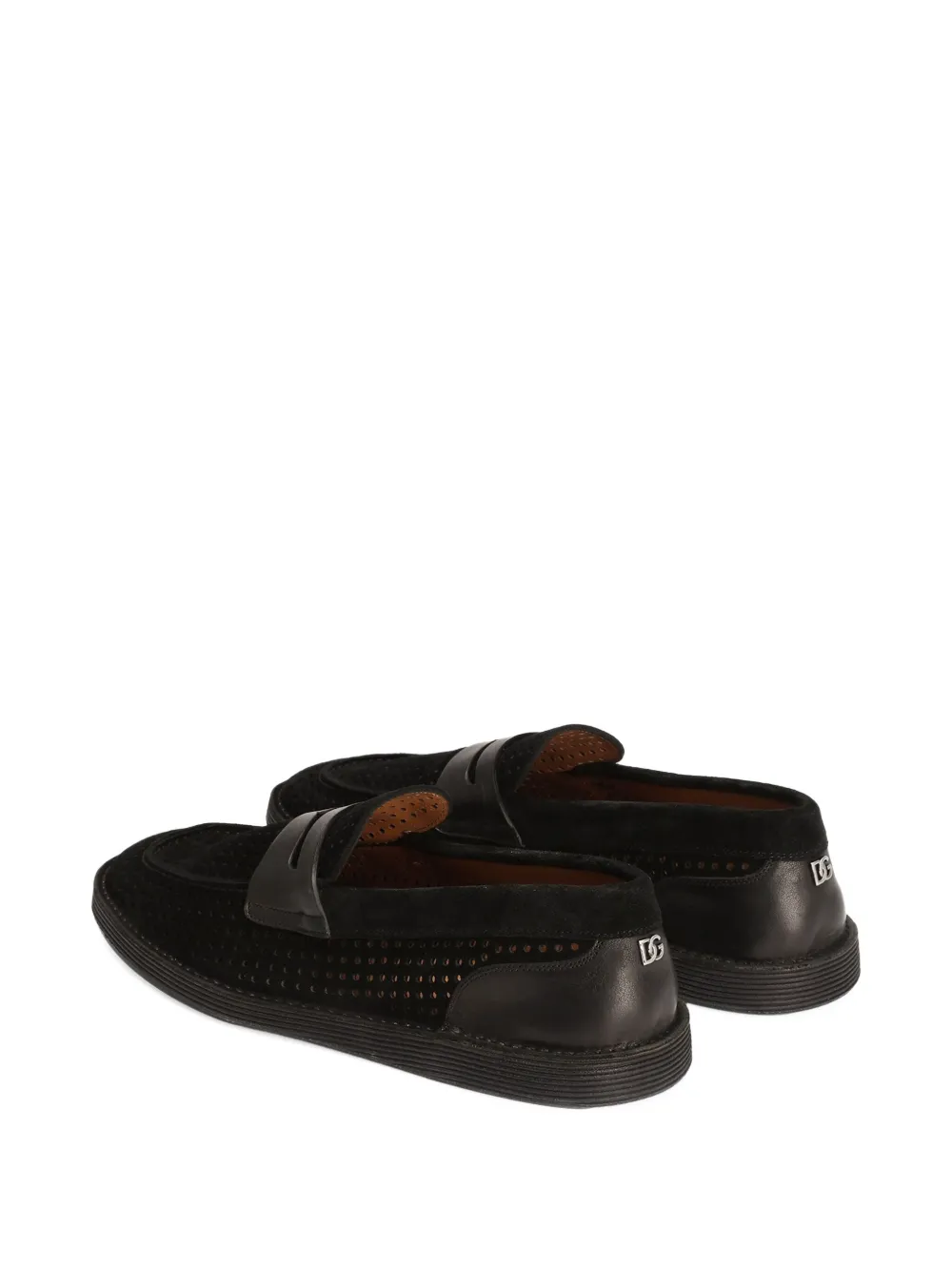 Dolce & Gabbana perforated loafers Black