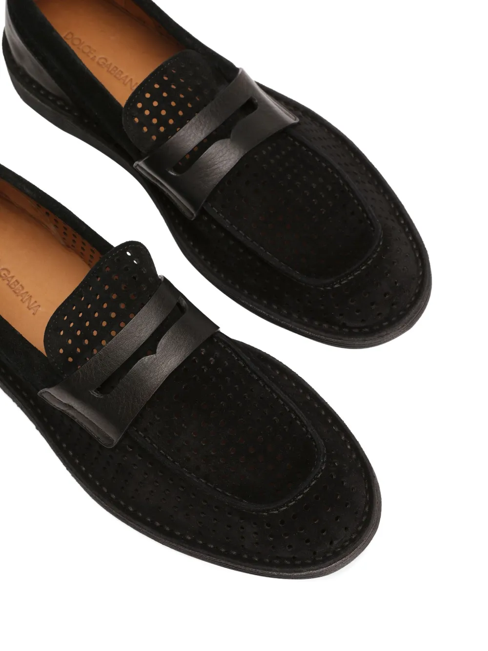 Dolce & Gabbana perforated loafers Black