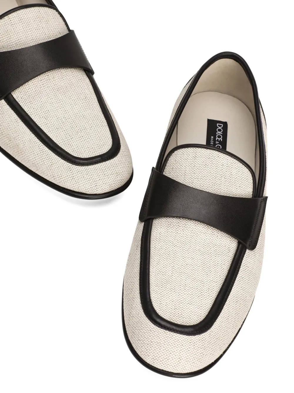 Dolce & Gabbana two-tone loafers Neutrals