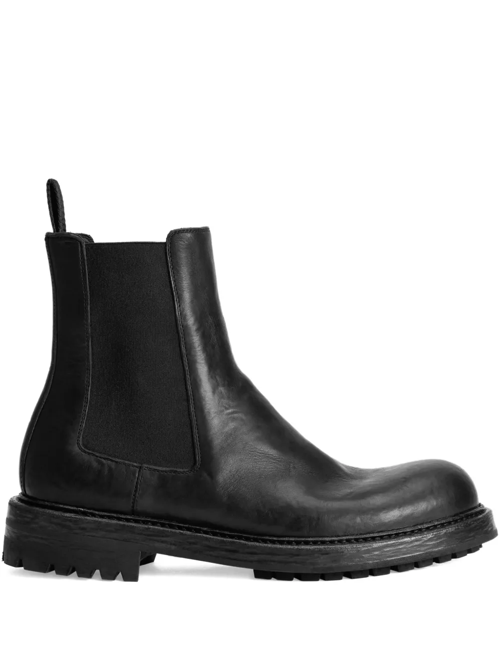 Dolce & Gabbana elastic-panel leather boots Black
