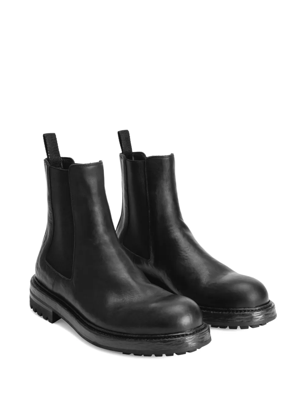 Dolce & Gabbana elastic-panel leather boots Black