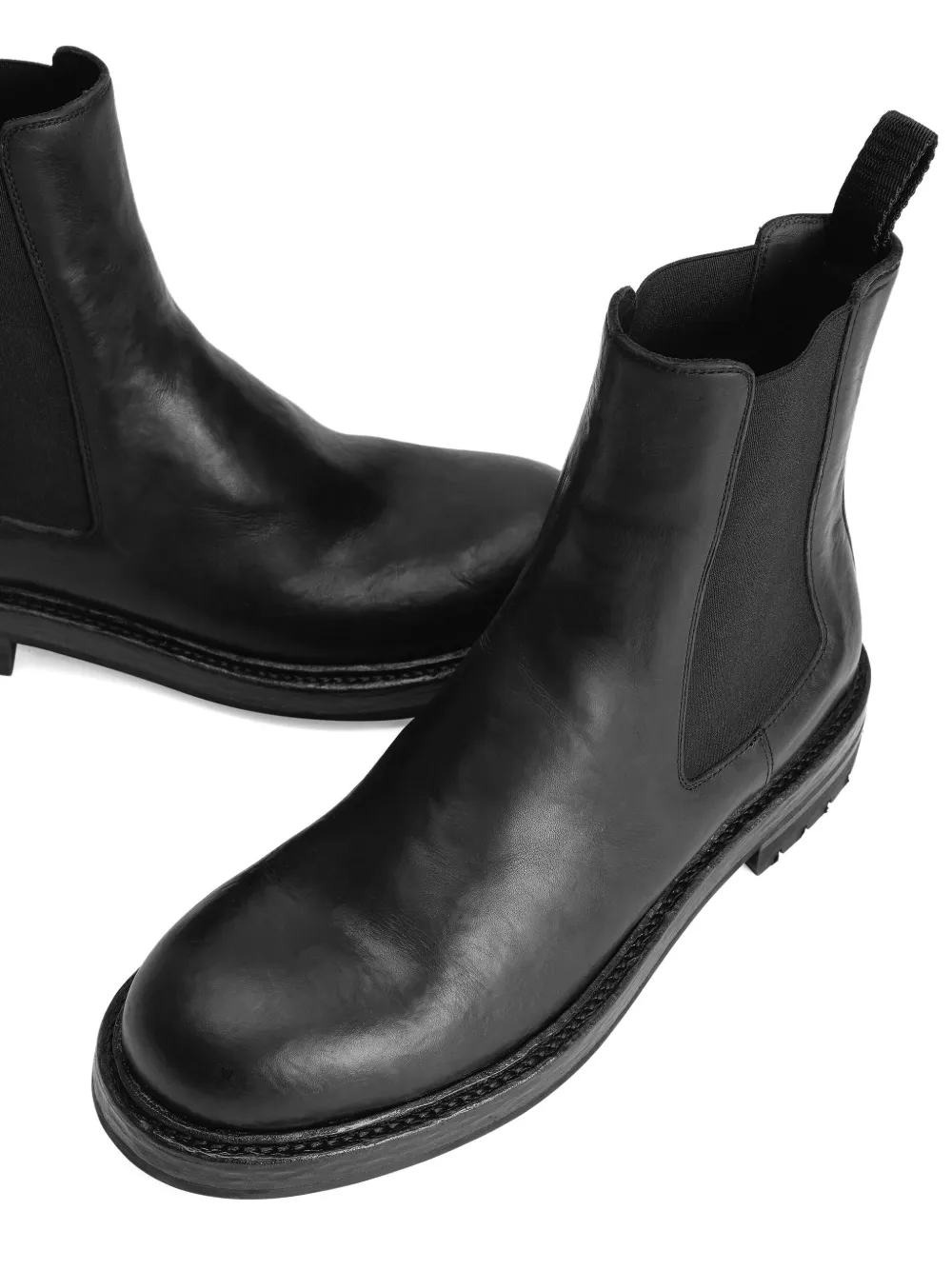 Dolce & Gabbana elastic-panel leather boots Black
