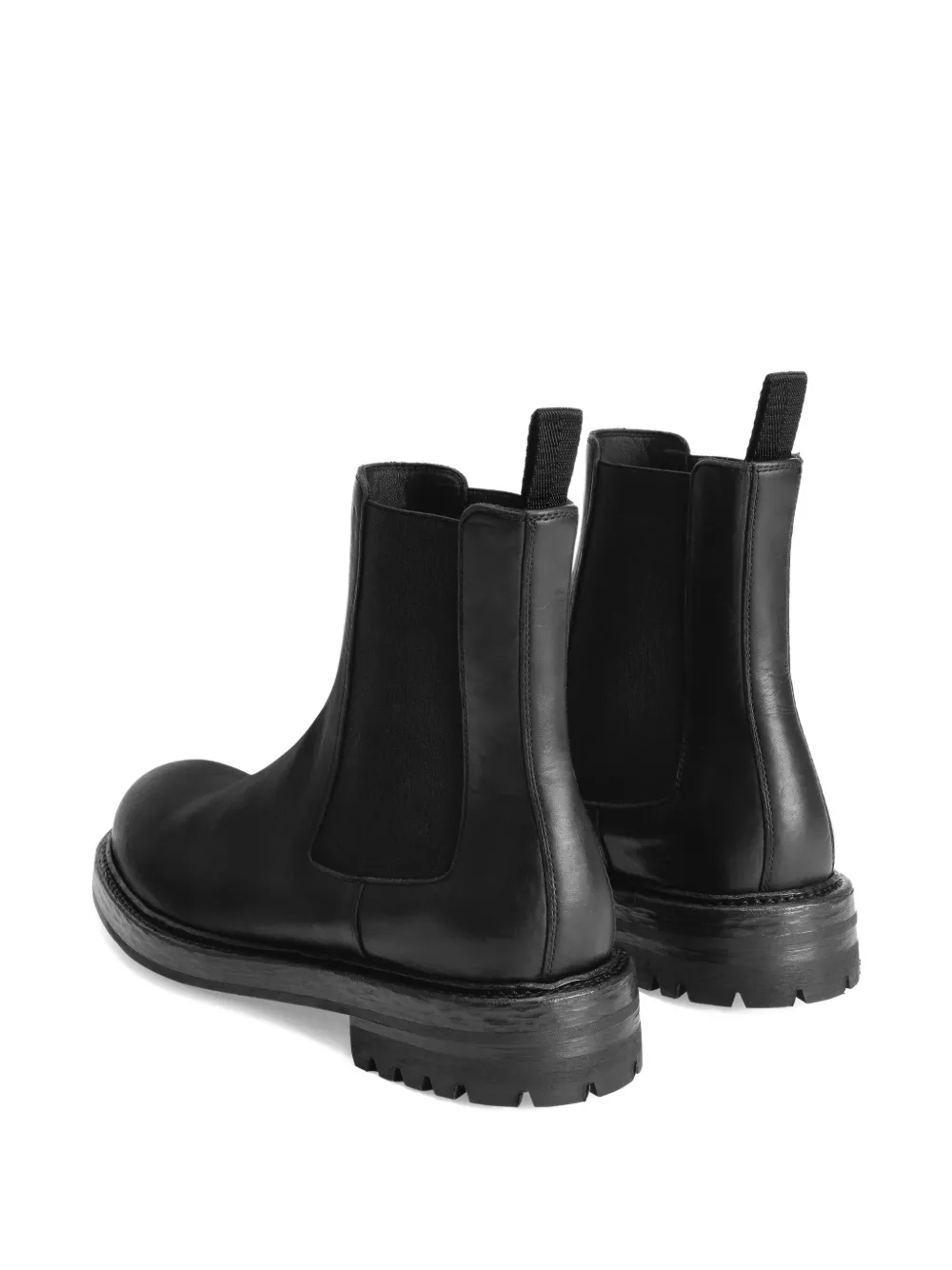 Dolce & Gabbana elastic-panel leather boots Black