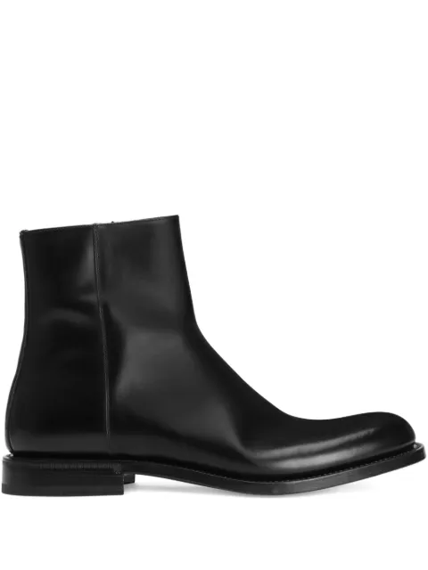 Dolce & Gabbana zippered leather ankle boots