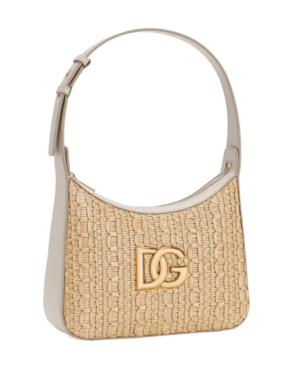 Dolce & Gabbana Gehaakte raffia schoudertas Beige