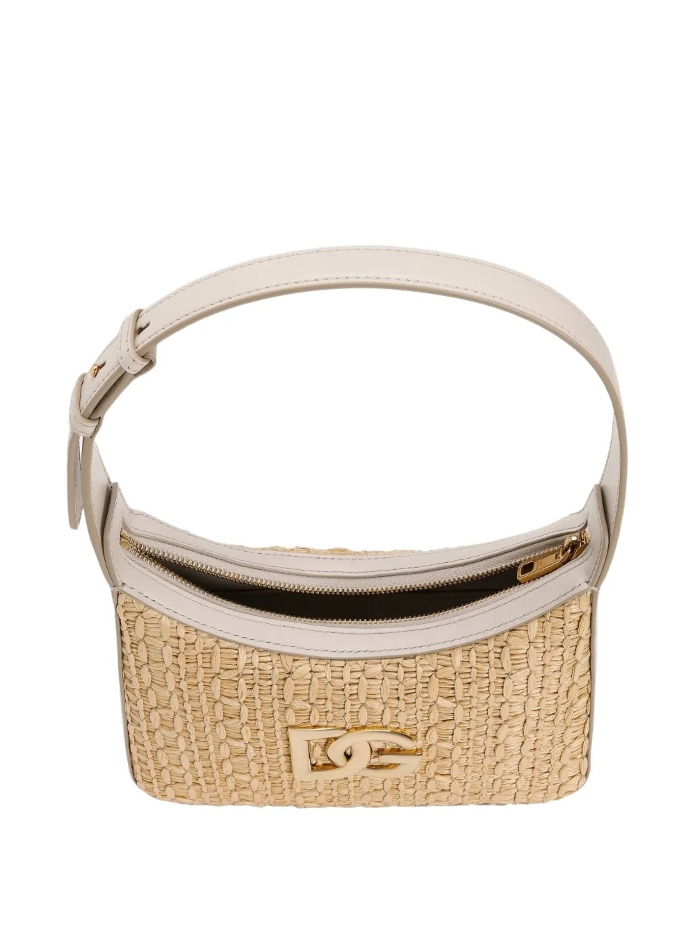 Dolce & Gabbana Gehaakte raffia schoudertas Beige